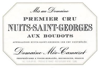 Meo Camuzet Nuits St Georges 1er Boudots 2009 Cote de Nuits Burgundy 750ml/Btl  12/case
