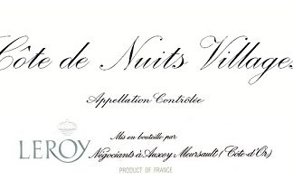 Maison Leroy Cote de Nuits Village 2010 Cote de Nuits Burgundy 750ml/Btl  12/case