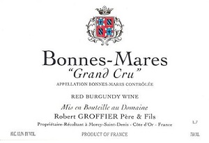 Robert Groffier Bonnes Mares Grand Cru 2006 Cote de Nuits Burgundy 750ml/Btl 6/case