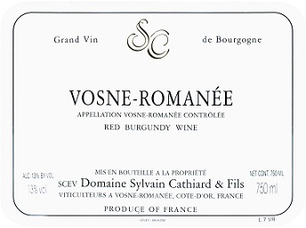 Sylvain Cathiard Vosne Romanee 2013 Cote de Nuits Burgundy 750ml/Btl 6/case