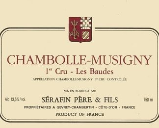 Serafin Pere et Fils Chambolle Musigny 1er Baudes 2009 Cote de Nuits Burgundy 750ml/Btl 12/case