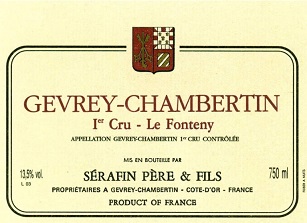 Serafin Pere et Fils Gevrey Chambertin 1er Fonteny 2009 Cote de Nuits Burgundy 750ml/Btl 12/case