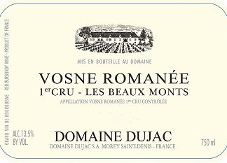 Domaine Dujac Vosne Romanee 1er Beaux Monts 2009 Cote de Nuits Burgundy 750ml/Btl  6/case
