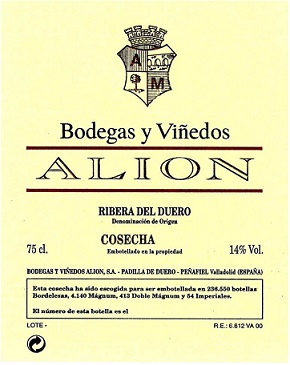 Alion 2009 Ribera del Duero Castilla y Leon 750ml/Btl 6/case