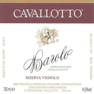 Cavallotto Barolo Riserva Vignolo 2015 750ml/Btl 6/case