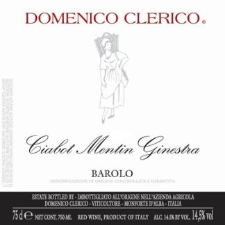 Domenico Clerico Barolo Ciabot Mentin Ginestra 1999 Barolo Piedmont 750ml/Btl 6/case