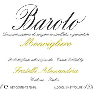 Fratelli Alessandria Barolo Monvigliero 2011 Barolo Piedmont 750ml/Btl 6/case