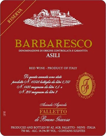 Bruno Giacosa Barbaresco Asili Riserva 2011 Barbaresco Piedmont 750ml/Btl 6/case