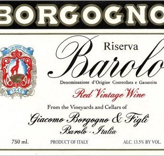 Giacomo Borgogno et Figli Barolo Riserva 1970 Barolo Piedmont 750ml/Btl 12/case