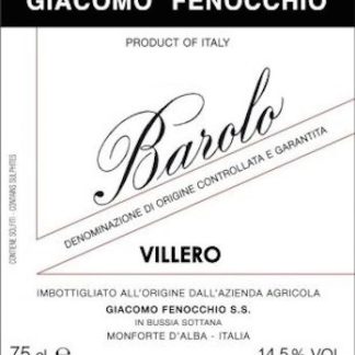 Giacomo Fenocchio Barolo Villero 2013 Barolo Piedmont 750ml/Btl 12/case