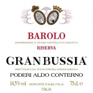 Poderi Aldo Conterno Barolo Granbussia Riserva 1999 Barolo Piedmont 1500ml/Btl 2/case