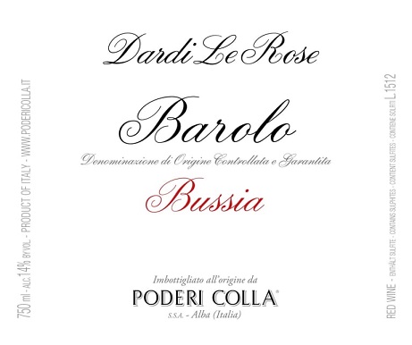 Poderi Colla Barolo Dardi Le Rose Bussia 2004 Barolo Piedmont 750ml/Btl 6/case