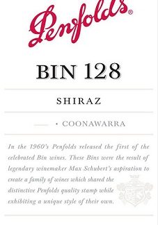 Penfolds Bin 128 Shiraz 1999 Coonawarra South Australia 750ml/Btl  6/case