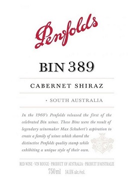 Penfolds Bin 389 Cabernet Shiraz 2016 South Australia South Australia 750ml/Btl 6/case
