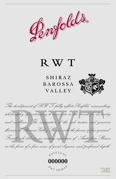 Penfolds RWT Shiraz 2014 Barossa Valley South Australia 750ml/Btl 6/case