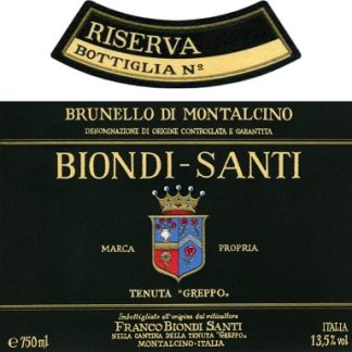 Biondi Santi Tenuta Greppo Brunello di Montalcino Riserva 1983 Brunello di Montalc Tuscany 750ml/Btl  6/case
