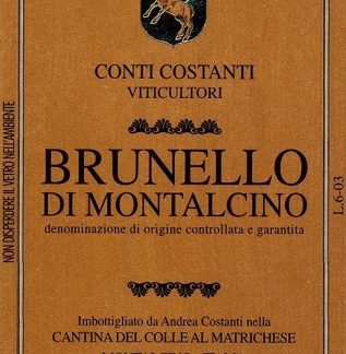 Conti Costanti Brunello di Montalcino 2010 Brunello di Montalc Tuscany 375ml/Btl 12/case