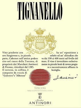 Antinori Tignanello 2004 Toscana Tuscany 750ml/Btl 6/case