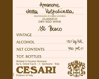 Cesari Amarone della Valpolicella Classico Il Bosco 2011 Amarone della Valpo Veneto 750ml/Btl 12/case