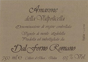 Dal Forno Romano Amarone della Valpolicella 2003 (Torn Lable) 750ml/Btl 6/case