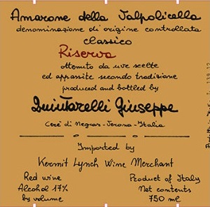 Giuseppe Quintarelli Amarone della Valpolicella Classico Riserva 2009 Amarone della Valpo Veneto 1500ml/Btl 6/case