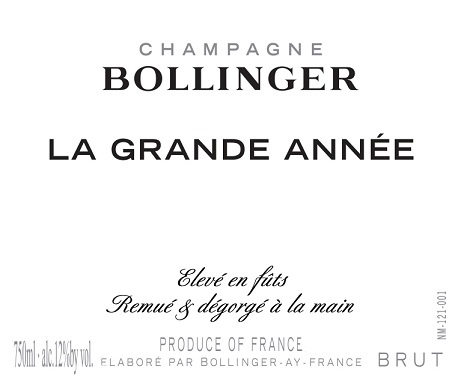Bollinger La Grande Annee Brut (Gift Box) 2005 Champagne Champagn 750ml/Btl 6/case