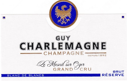 Guy Charlemagne Blanc de Blancs Grand Cru Brut Reserve NV Champagne 750ml/Btl 6/case