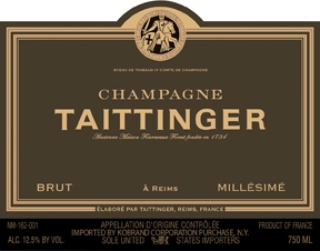 Taittinger Brut Millesime 1990 750ml/Btl 6/case