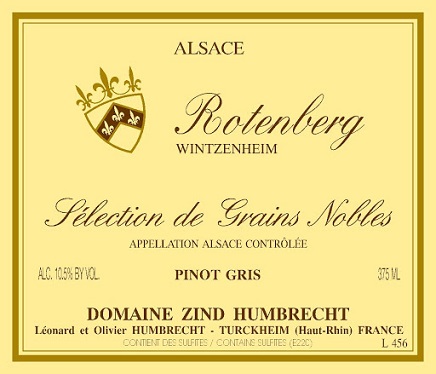 Zind Humbrecht Pinot Gris Rotenberg Selection de Grains Nobles 2005 Alsace Alsace 375ml/Btl 6/case