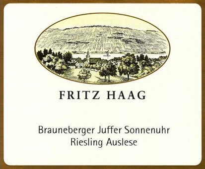 Fritz Haag Brauneberger Juffer Sonnenuhr Riesling Auslese 1999 Brauneberg Mosel 375ml/Btl 24/case