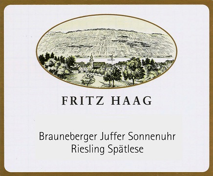 Fritz Haag Brauneberger Juffer Sonnenuhr Riesling Spatlese 1998 Brauneberg Mosel 750ml/Btl 12/case
