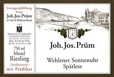 Joh Jos Prum Wehlener Sonnenuhr Riesling Spatlese 2004 Wehlen Mosel 750ml/Btl 12/case