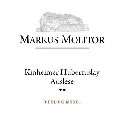 Markus Molitor Kinheimer Hubertuslay Riesling Auslese Goldkapsel 2013 Mosel Mosel 375ml/Btl 12/case