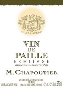 M. Chapoutier Ermitage Vin de Paille 1999 Hermitage Rhone - White 375ml/Btl 3/case