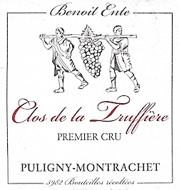 Benoit Ente Puligny Montrachet 1er Clos de la Truffiere 2016 Cote de Beaune Burgundy 750ml/Btl 12/case
