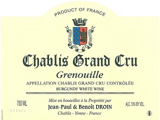 Benoit Droin Chablis Grand Cru Grenouilles 2009 750ml/Btl 12/case