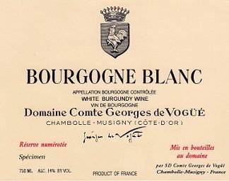 Comte Georges de Vogue Bourgogne Blanc 2013 Bourgogne Burgundy 750ml/Btl  12/case