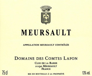 Comtes Lafon Meursault 2011 Cote de Beaune Burgundy 1500ml/Btl  3/case