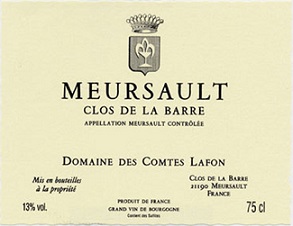 Comtes Lafon Meursault Clos de la Barre 2006 Cote de Beaune Burgundy 750ml/Btl 12/case