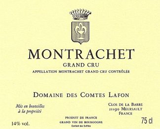 Comtes Lafon Montrachet Grand Cru 2000 Cote de Beaune Burgundy 750ml/Btl