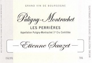 Etienne Sauzet Puligny Montrachet 1er Perrieres 2008 Cote de Beaune Burgundy 750ml/Btl 12/case