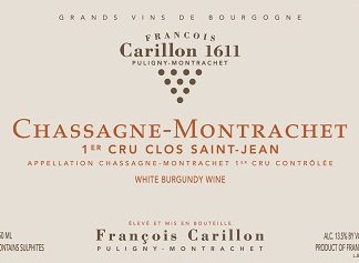Francois Carillon Chassagne Montrachet 1er Clos St Jean 2010 Cote de Beaune Burgundy 750ml/Btl 12/case
