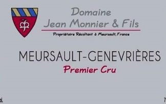 Jean Monnier  Meursault 1er Genevrieres 2015 Cote de Beaune Burgundy 750ml/Btl  12/case