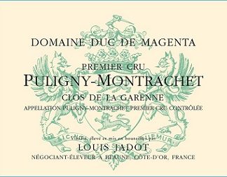 Louis Jadot Puligny Montrachet 1er Clos de la Garenne 2012 Cote de Beaune Burgundy 750ml/Btl  6/case