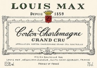 Louis Max Corton Charlemagne Grand Cru 2000 Cote de Beaune Burgundy 750ml/Btl  12/case