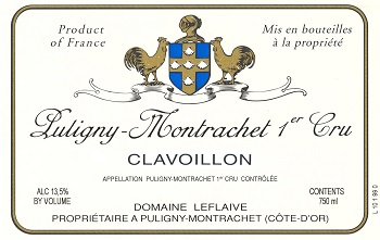 Leflaive Puligny Montrachet 1er Clavoillon 2002 Cote de Beaune Burgundy 750ml/Btl 6/case