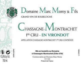 Marc Morey Chassagne Montrachet 1er En Virondot 2006 Cote de Beaune Burgundy 750ml/Btl  12/case