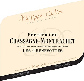 Philippe Colin Chassagne Montrachet 1er Chenevottes 2008 Cote de Beaune Burgundy 750ml/Btl 12/case