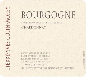 Pierre Yves Colin Morey Bourgogne Chardonnay 2014 Bourgogne Burgundy 750ml/Btl  12/case