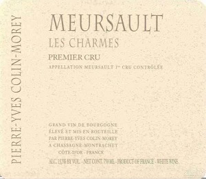 Pierre Yves Colin Morey Meursault 1er Charmes 2013 Cote de Beaune Burgundy 750ml/Btl 12/case